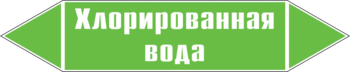 Маркировка трубопровода "хлорированная вода" (пленка, 126х26 мм) - Маркировка трубопроводов - Маркировки трубопроводов "ВОДА" - . Магазин Znakstend.ru